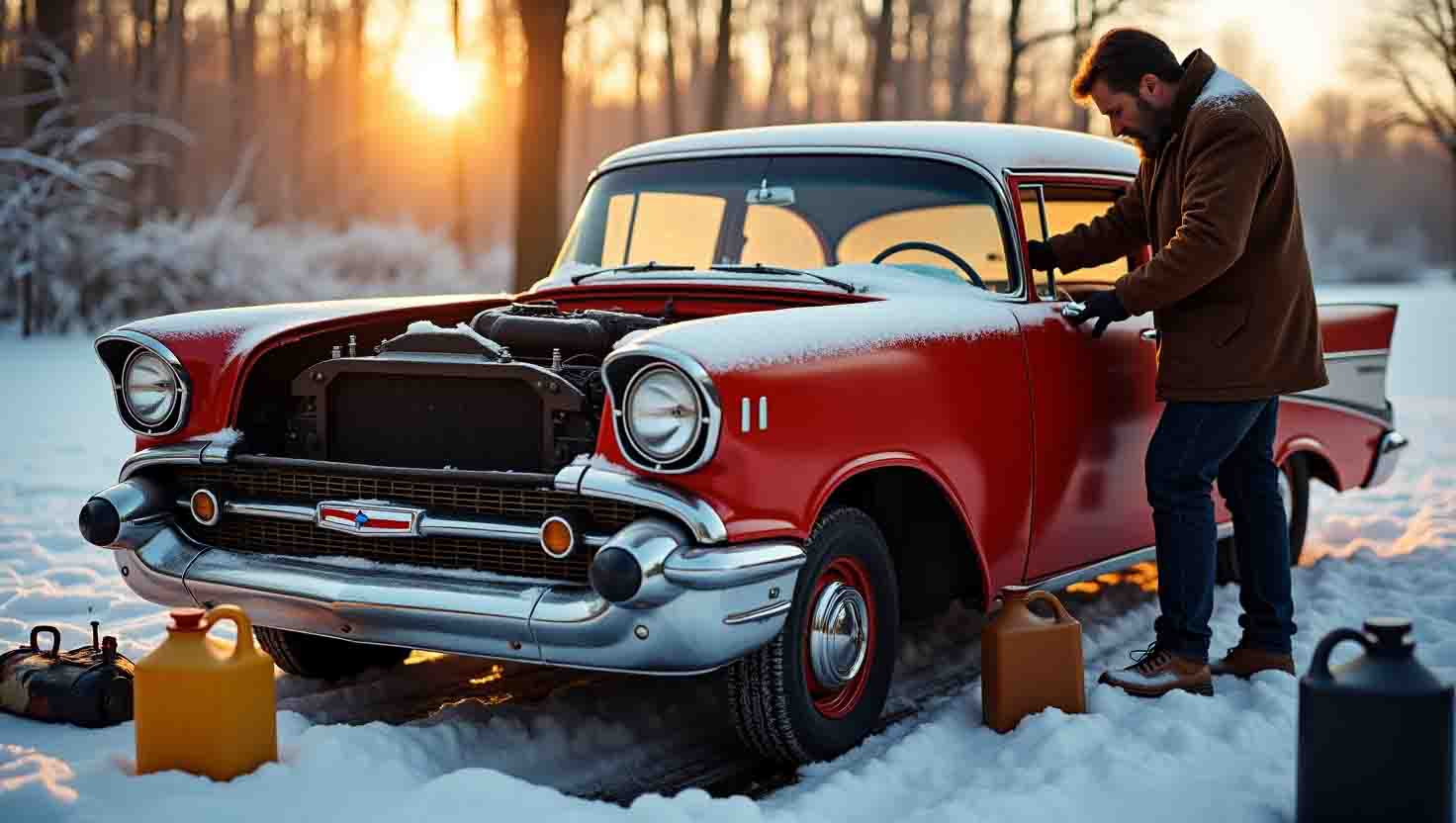 entretenir une auto américaine ancienne en hiver