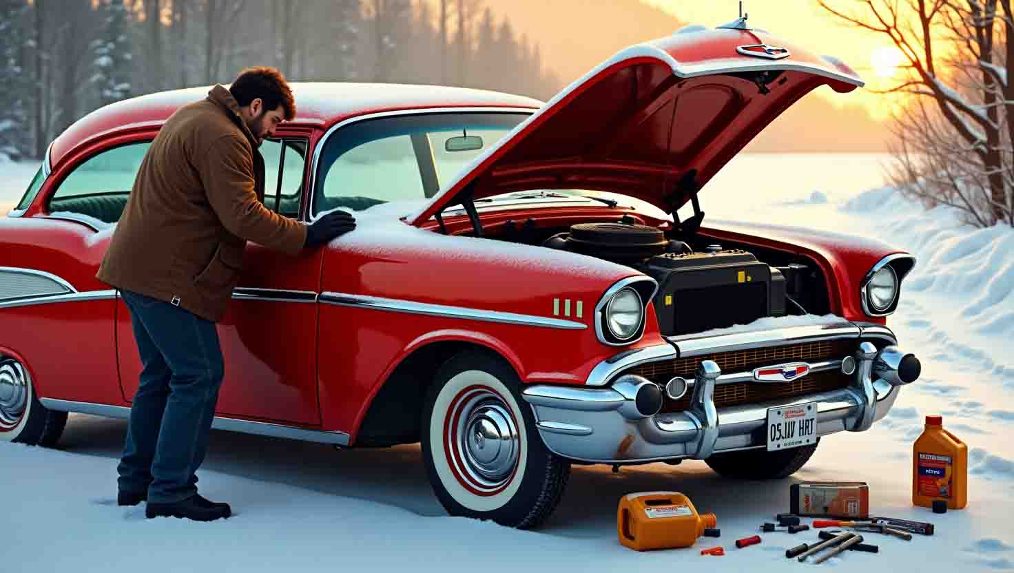 entretenir une voiture américaine ancienne en hiver